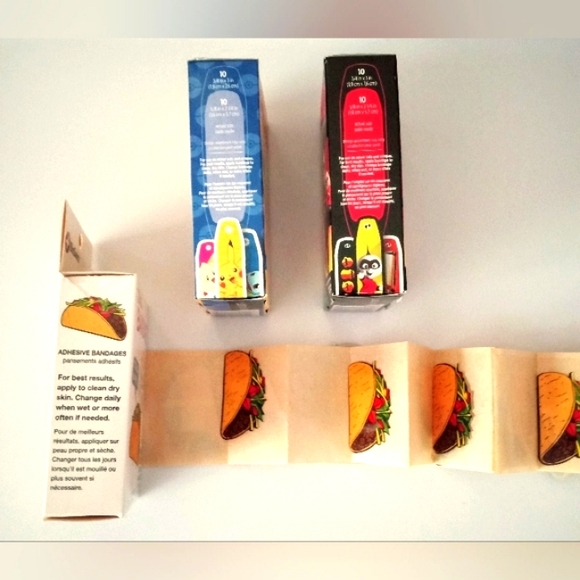 Pokemon & Incredibles-2, Band-Aid   Bandages 20 ct ea + 22 ct Taco Bandages - Picture 10 of 12